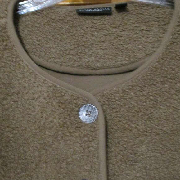Susan Graver jacket mocha brown button down soft & stretchy with pockets size 2x - Picture 5 of 12